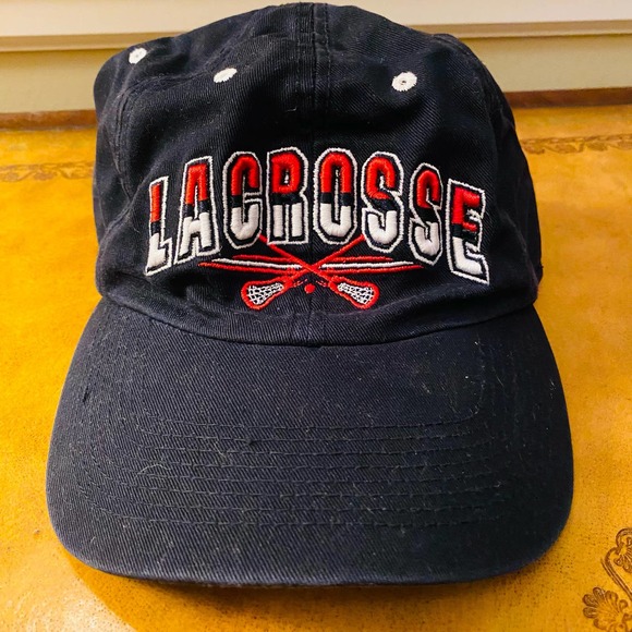 Lids Lacrosse Black Easy Fit Cotton Adjustable Baseball Cap Hat - Picture 1 of 4